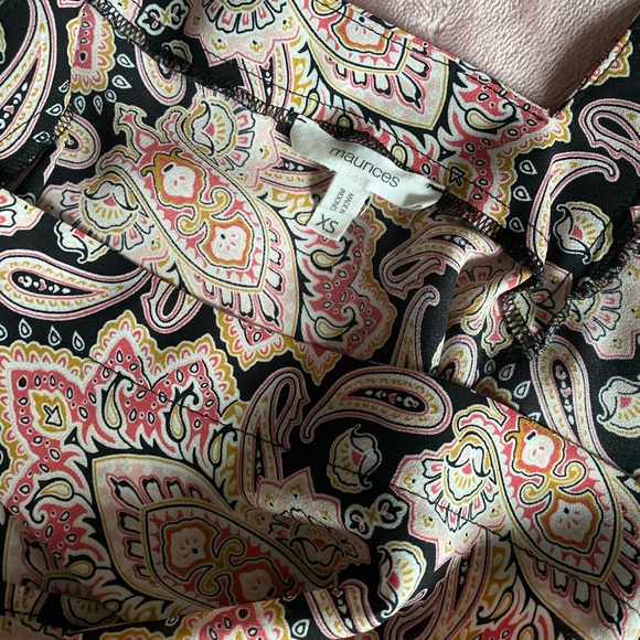 Paisley print bar back tank top - Picture 5 of 6